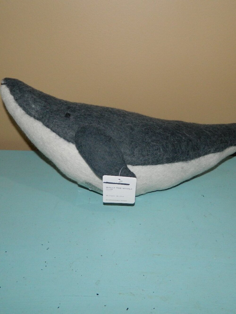 Pottery Barn Wally the Whale Beach Pillow